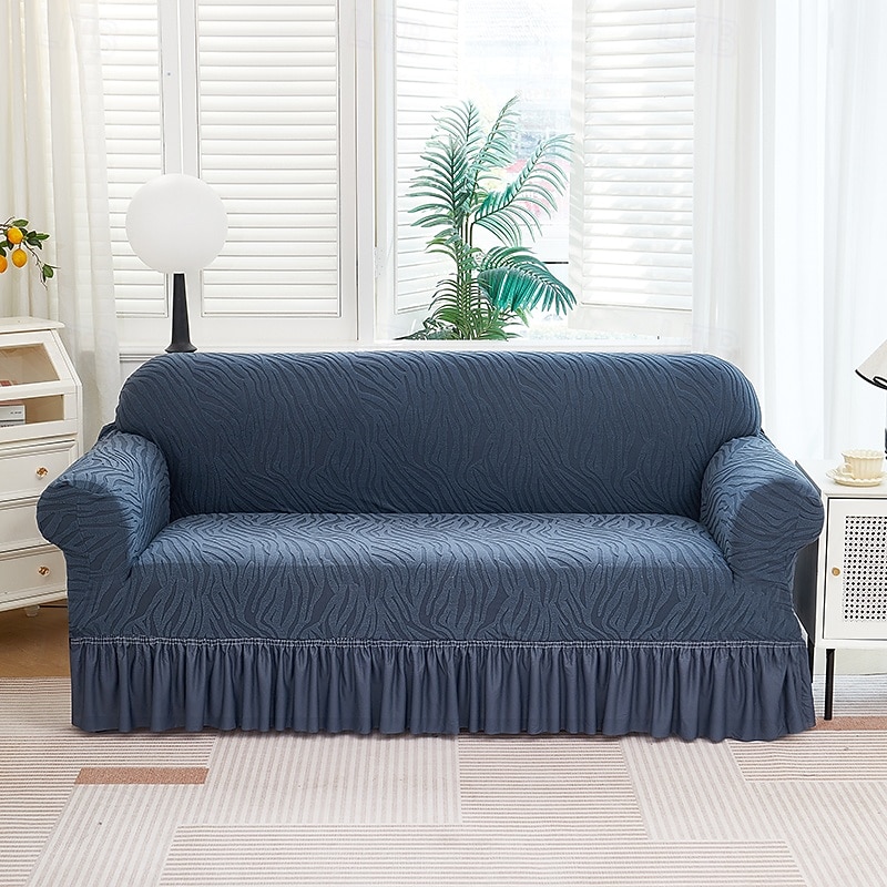 Sokkenhoes van elastische jacquardstof met rokzoom, geschikt voor L-vormige banken, hoekbeschermer voor woonkamerbanken, antislip, wasbaar en stofwerend. Geschikt voor 1, 2, 3 of 4 zitplaatsen. 2026 - $61.99 –P14