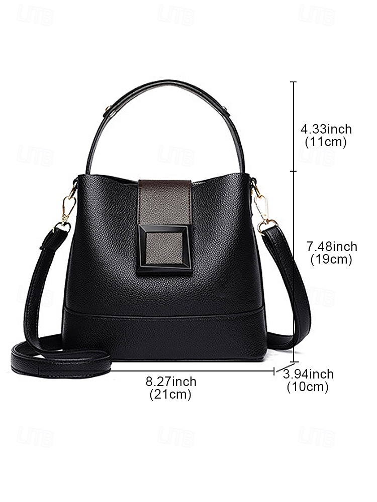 2026年 女性用フェイクレザーバケットバッグ - 多用途のショルダーバッグとクロスボディスタイル、複数の色、カジュアルからセミフォーマルまで使えるトレンディで丈夫なバッグ  コレクション – $29.99 –P15