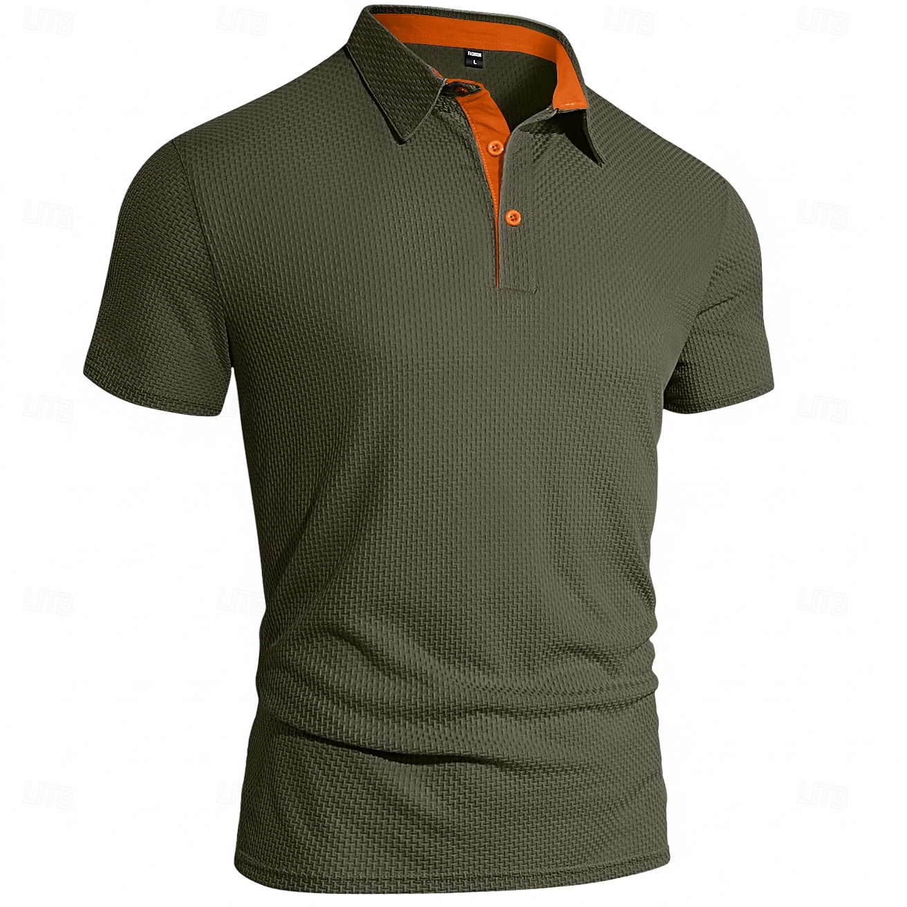 Homens Textura Polo Malha Waffle Casual O negócio Clássico Manga Curta Moda Moderno Côr Sólida Botões Verão Primavera Todas as Estações Normal Branco Textura de 2026 por $20.99 –P11