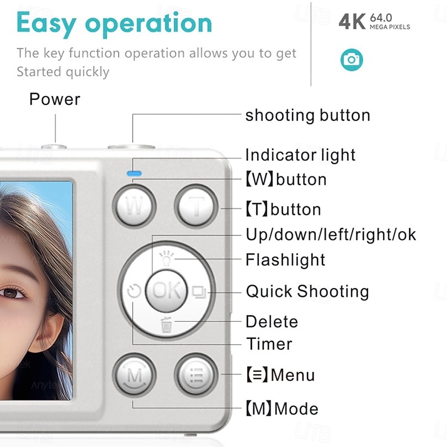 S7 4K HD Digital Camera Self-Timer Travel Camera Student Kids Card Camera 2026 - KZT 41795.09 –P27