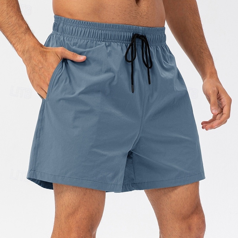 Homens Calção Justo de Natação Shorts de natação boxer Calção Bolsos Cintura elástica Côr Sólida Tecido Conforto Respirável Curto Casual Praia Natação Férias Moda Azul Preto Sem Elasticidade de 2026 por $17.99 –P4