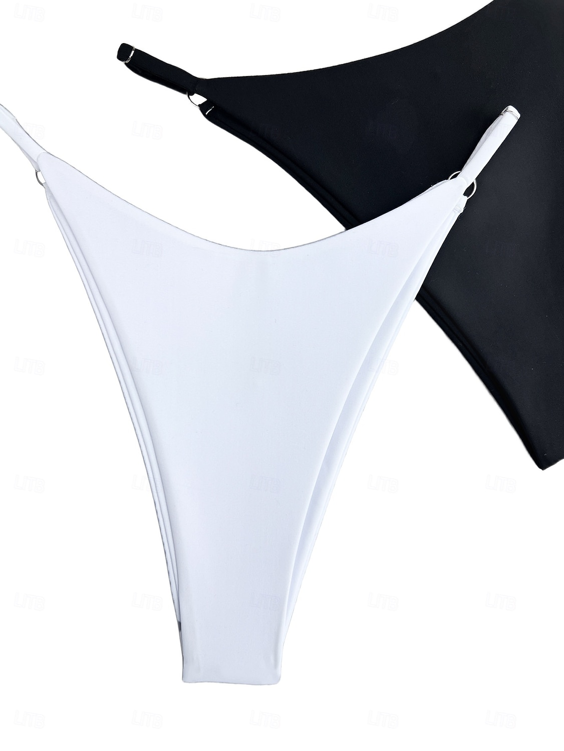 Two Piece Women's Swimwear Bikini Bottom Thong Swimsuit High Waist Vacation Beach Wear Solid Color Halter Neck Sleeveless Bathing Suits 2026 - $22.99 –P6