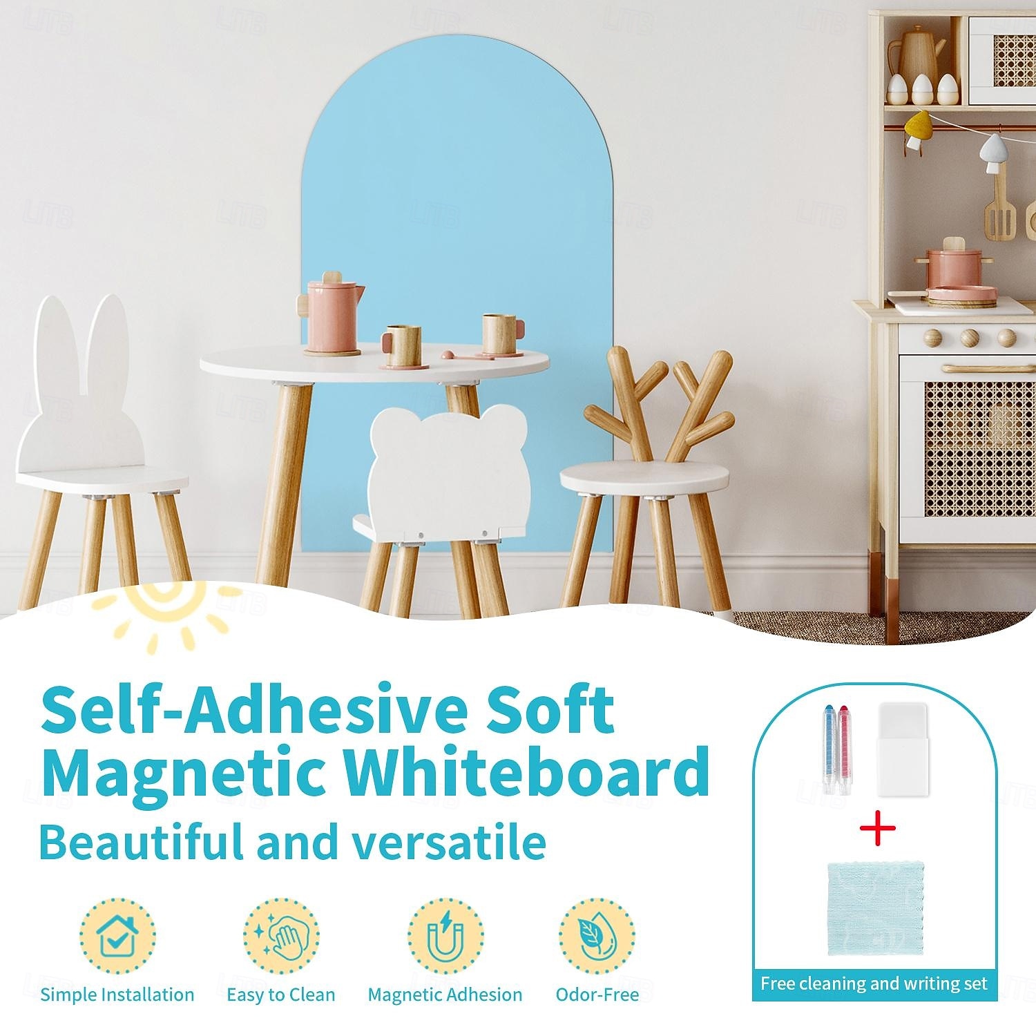 Geométrico Adesivos de Parede Sala de Estudo / Quarto Infantil & Jardim de Infância, Removível / Pré-colar Vinil Decoração do lar Decalque 1pç de 2026 por $28.99 –P1