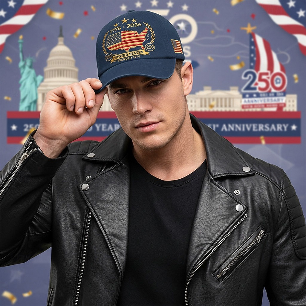 Męskie Kapelusz z okazji 250. rocznicy Stanów Zjednoczonych Czapka z daszkiem Kapelusz Czapka Truckera Czerwony Granatowy Poliester Nadruk Patriotyczny Moda Codzienny Ulica Codzienny Flaga Ameryki 2026 - $13.49 –P2