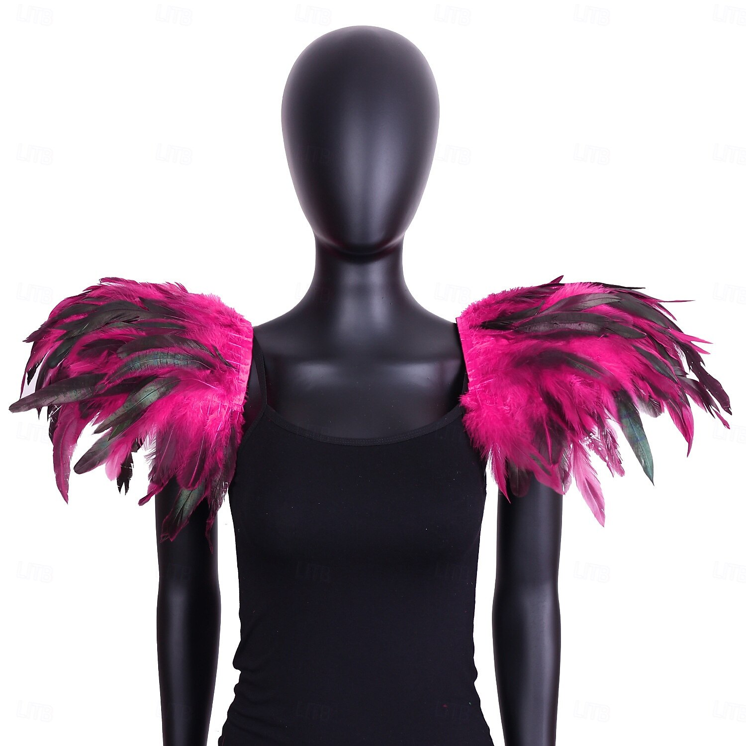 Carnaval 2026 Accesorios de Samba del Carnaval de Río Hombreras de Plumas Negras para Mujeres Alas de Hombro de Disfraz Victoriano Gótico Disfraz para Festival de Brasil 2026 - $15.49 –P2