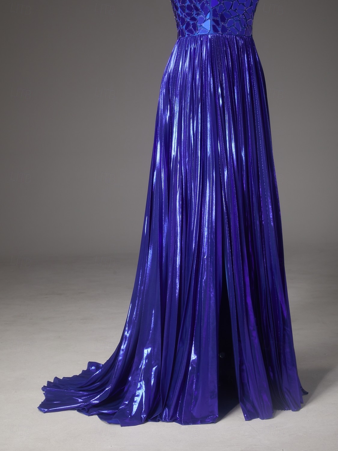 Linea ad A Strascico a Terra Abito da invitata a nozze Abito Formale Abito da sera Abito da Sera Elegante Scintillante Stile Celebrità Senza Maniche Spalline sottili Festa serale Matrimonio con del 2026 a $153.99 –P6