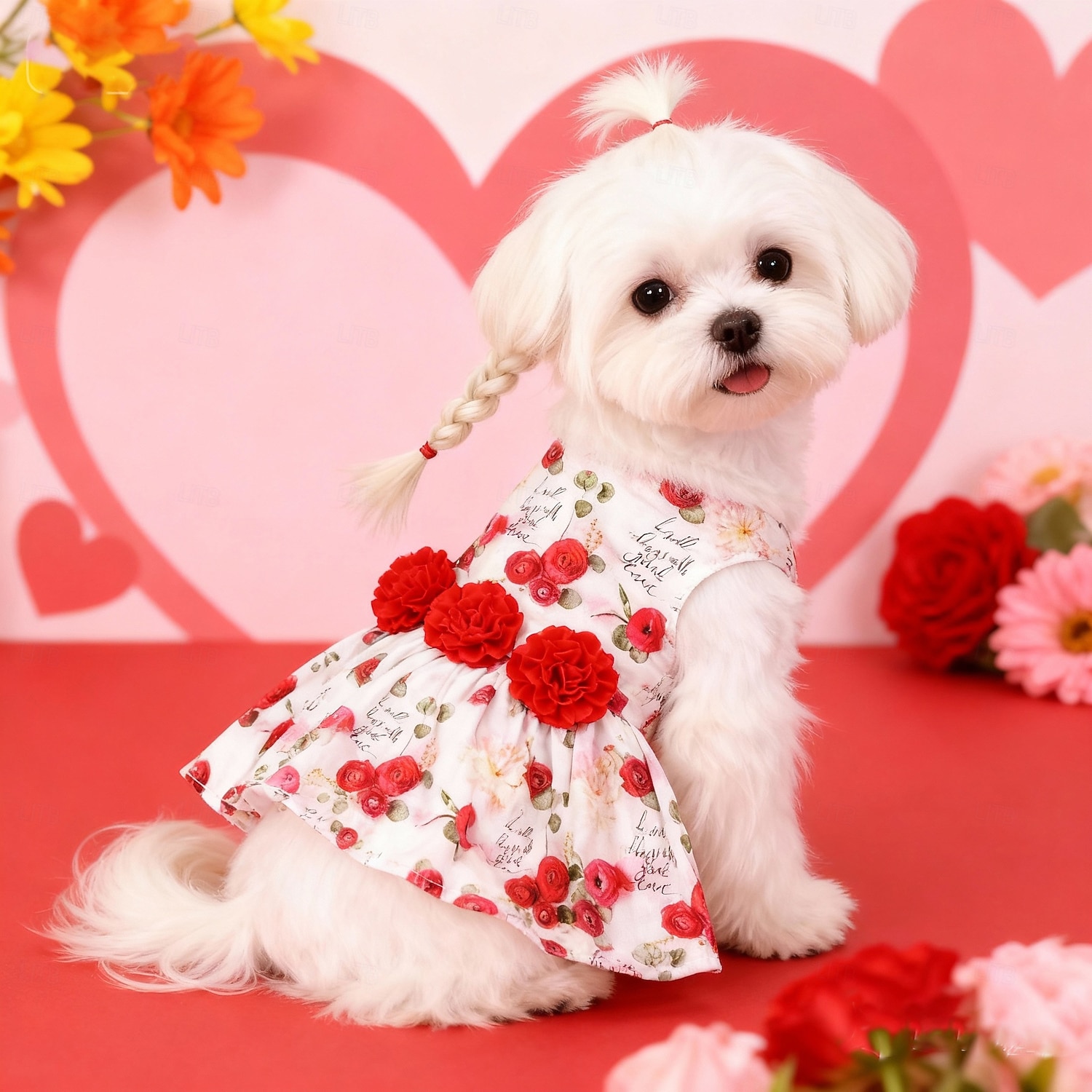 Собаки Платья Симпатичные Стиль Мягкий Влажная чистка Мода Удобный День Святого Валентина День Святого Валентина Собака 2026 - $16.99 –P7