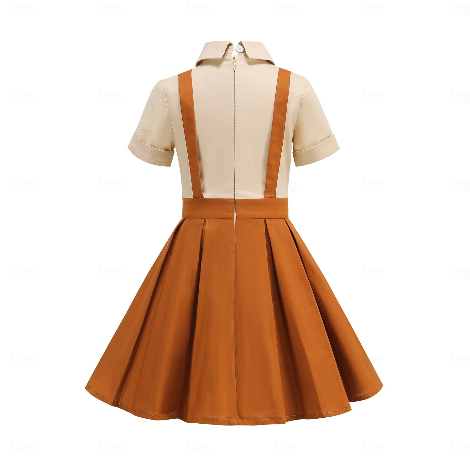 1950s Retro Vintage Midi Swing Dress Flare Dress Short Sleeves Solid Color Fit & Flare Swing Fancy Dress Girls' Children's Day Masquerade Vacation Dailywear Birthday Party Kid's Dress Homecoming 2026 - $53.99 –P3