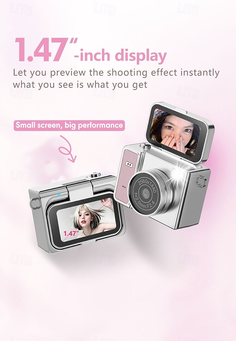 New S162 Retro Mini Digital CCD Camera with Flip Screen for Campus Students, Mini Camera with HD Recording 2026 - $44.99 –P9