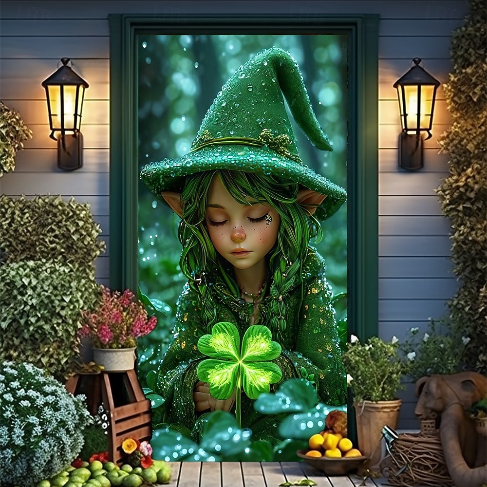 Dia de São Patrício Pôsteres Tampa da porta Banners externos Duende Estilo bonito 3D Fantasia. De Festa Dorm Sala de Adolescentes Dormitório da faculdade Quarto de fraternidade da caverna masculina de 2026 por $17.99 –P1