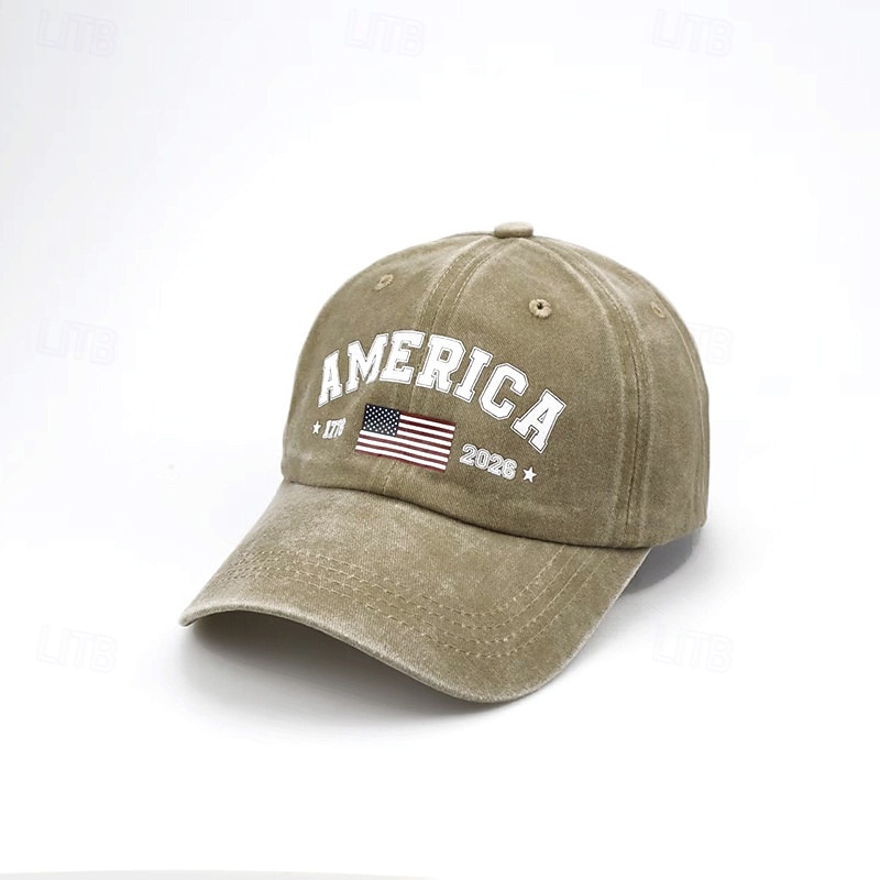 Boné de Baseball Estátua da Liberdade Bandeira americana Sino da Liberdade Retro Vintage Herança Patriótico 1776-2026 para Unisexo Adulto Lavagem com ácido  para Dia da Independência 4 de julho Ao ar de 2026 por $15.49 –P7