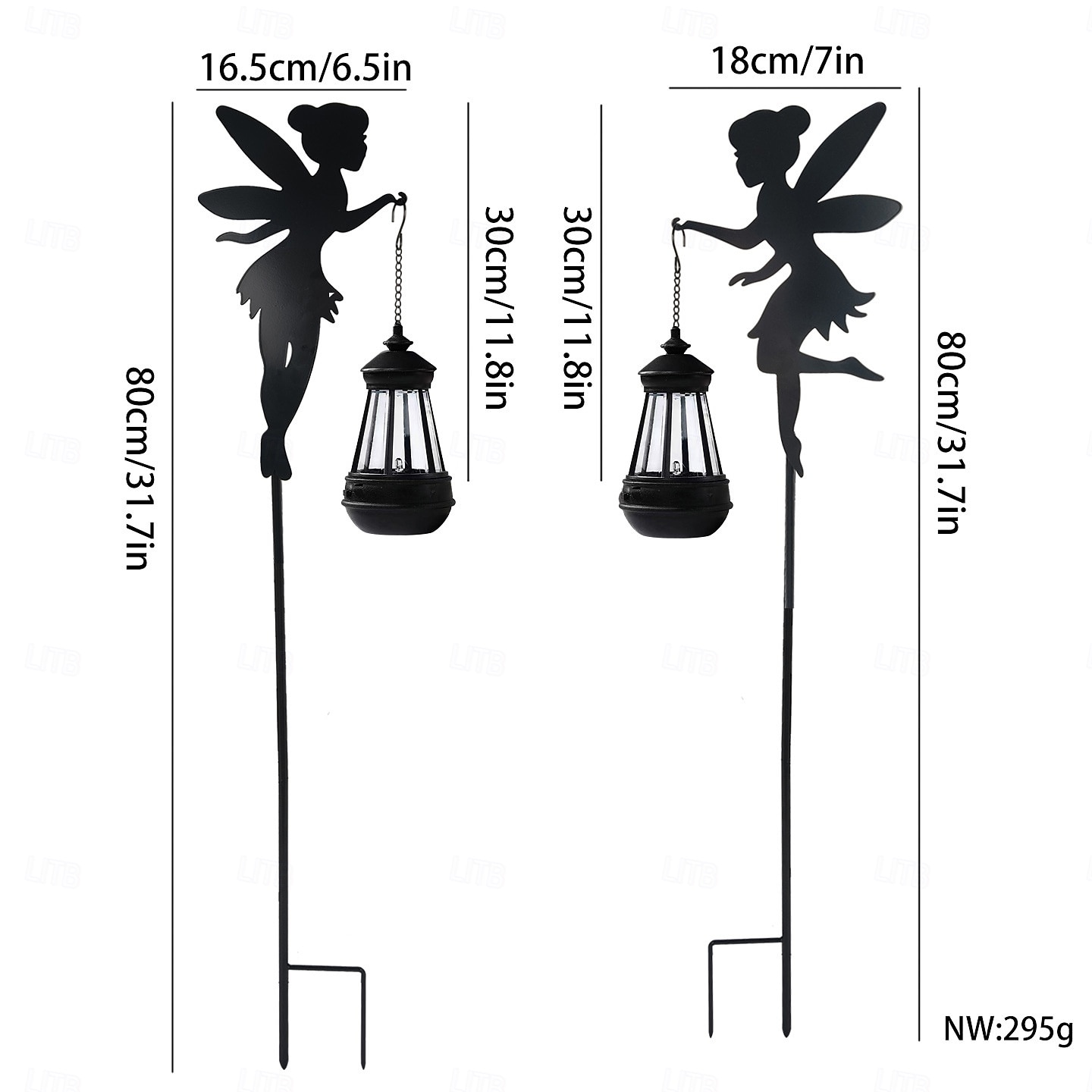 2026年 屋外用ソーラー防水鉄製妖精シルエットランタン2個、庭、庭、通路、芝生の装飾、パーティー、休日、風景照明、屋外用装飾アクセントランタン  コレクション – $43.99 –P7
