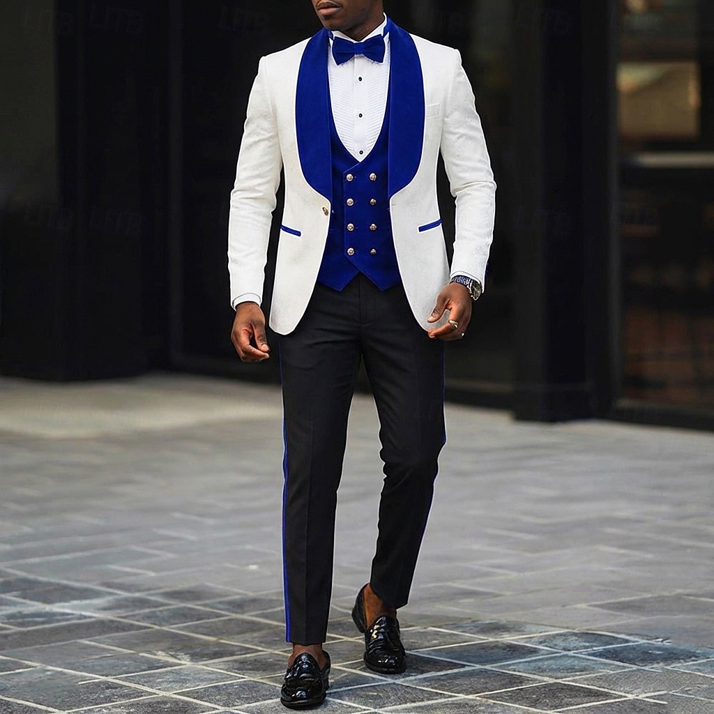 ملك الرجال توكسيدو بدلات الحفلات زفاف الشاطئ حفل زفاف ربيعي وردي بلاشيهغ عنابي للربيع والصيف بدلة فتحت الصدر عريضة موضة كاجوال بقع قياس نحيل 3 قطعة مجموعة زر واحد صدر واحد 2026 - GBP £96 –P2