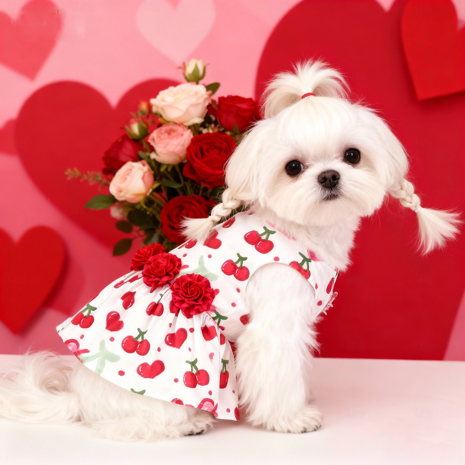 Собаки Платья Симпатичные Стиль Мягкий Влажная чистка Мода Удобный День Святого Валентина День Святого Валентина Собака 2026 - $16.99 –P1