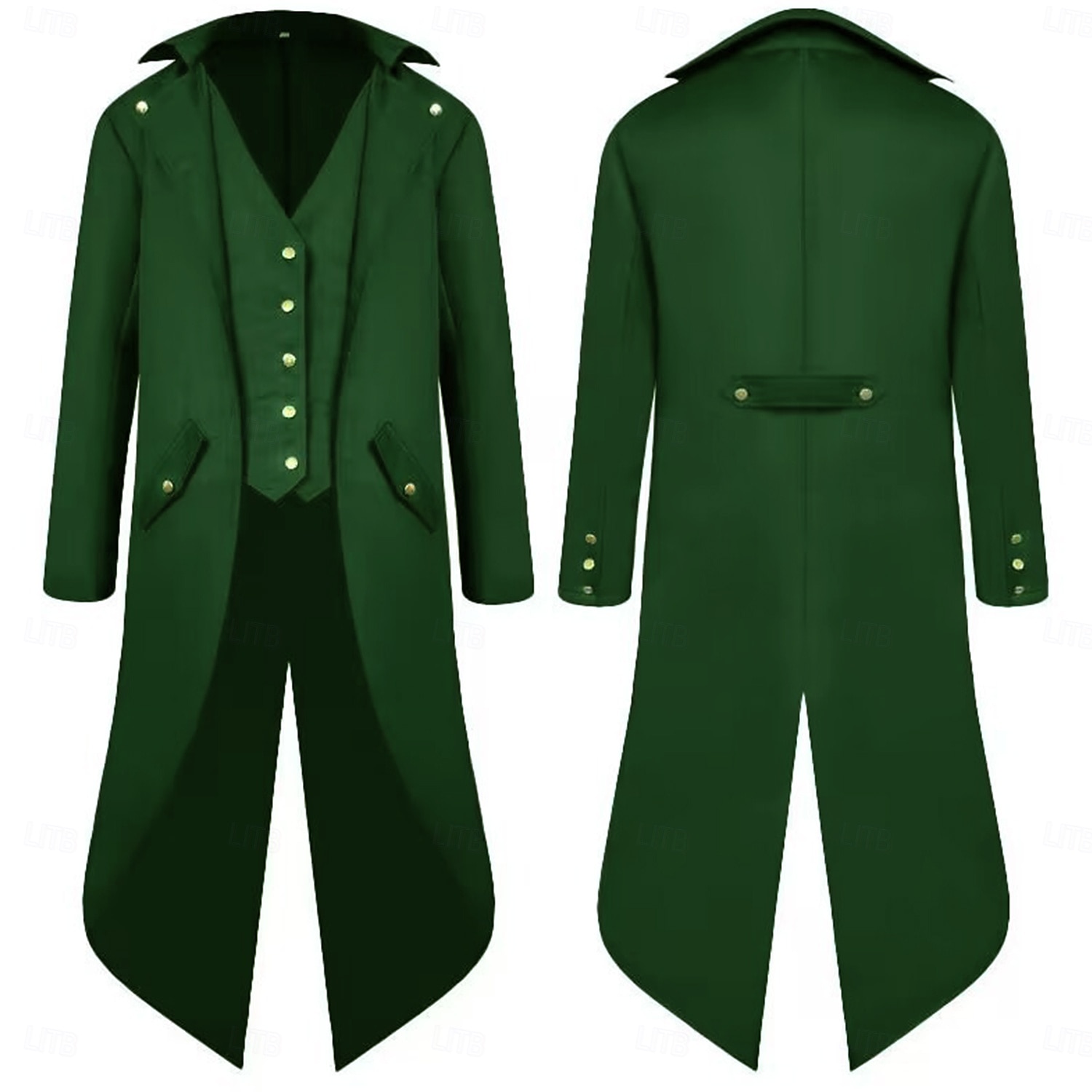 معطف ريترو عتيق بونك وغوثيك للقرون الوسطى معطف توكسيدو مصاص دماء فارس ريتير ملابس فاخرة للرجال عرض ستيمبانك عيد الميلاد حفلة  أمسية LARP للبالغين معطف إيبينزر سكروج زي قزم 2026 - $20.99 –P2