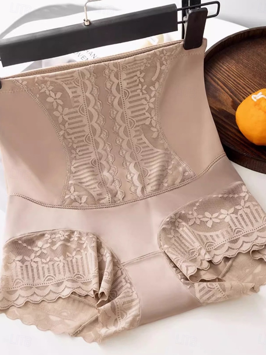 Damskie Gorset profilujący Moda Słodkie Czyste kolory Koronka Krótkie spodnie Urlop Ulica Randka Czarny Beżowy Lato Wiosna Opinający / a 2026 - $14.99 –P8