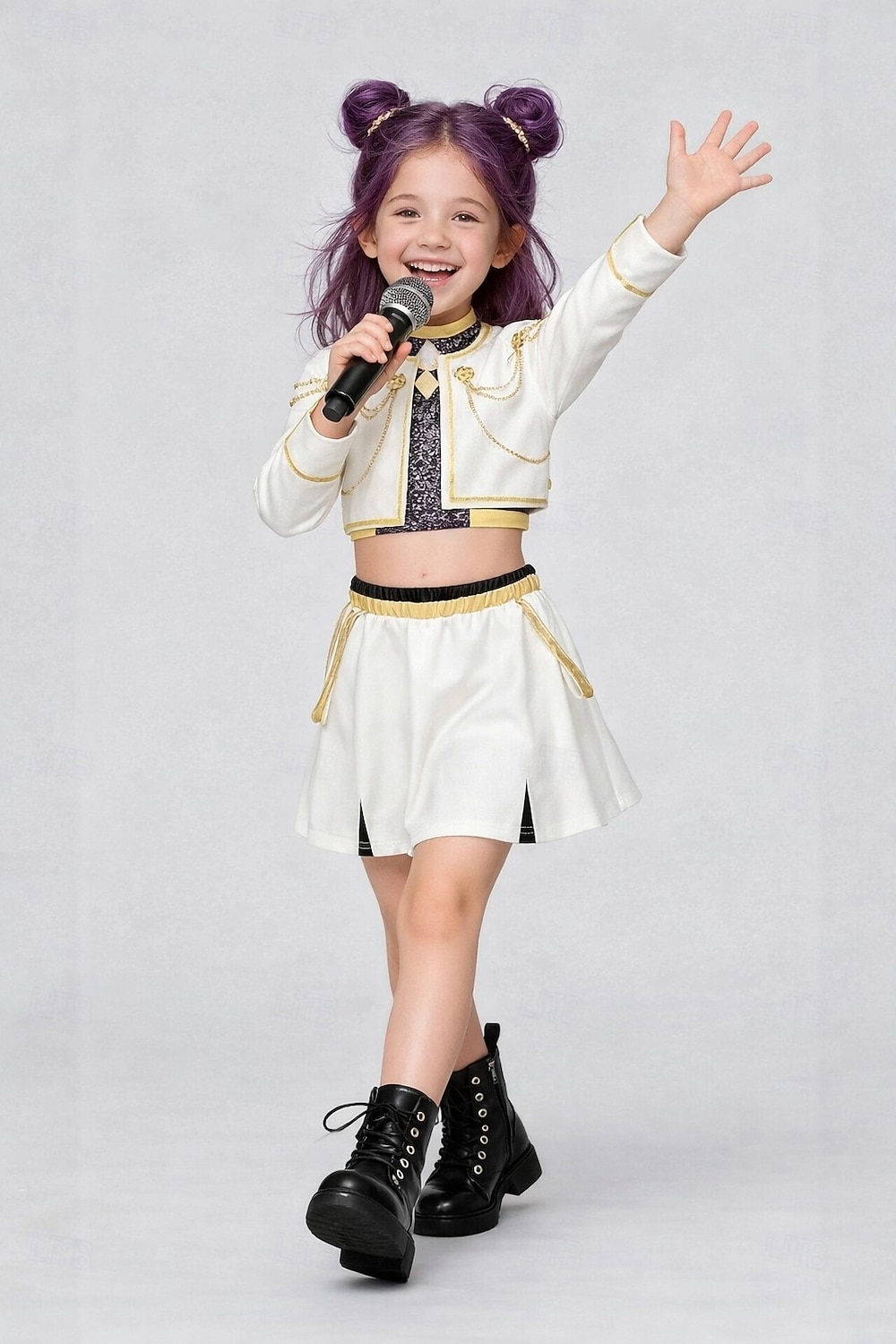 مستوحى من الكيبوب مستوحى من المعبود الكوري نجم البوب كوستيوم أزياء فنتازيا المعبود الافتراضي for للفتيات أطفال عيد الرعب مهرجان أداء كوميك كون معرض الأنمي 2026 - $27.99 –P4