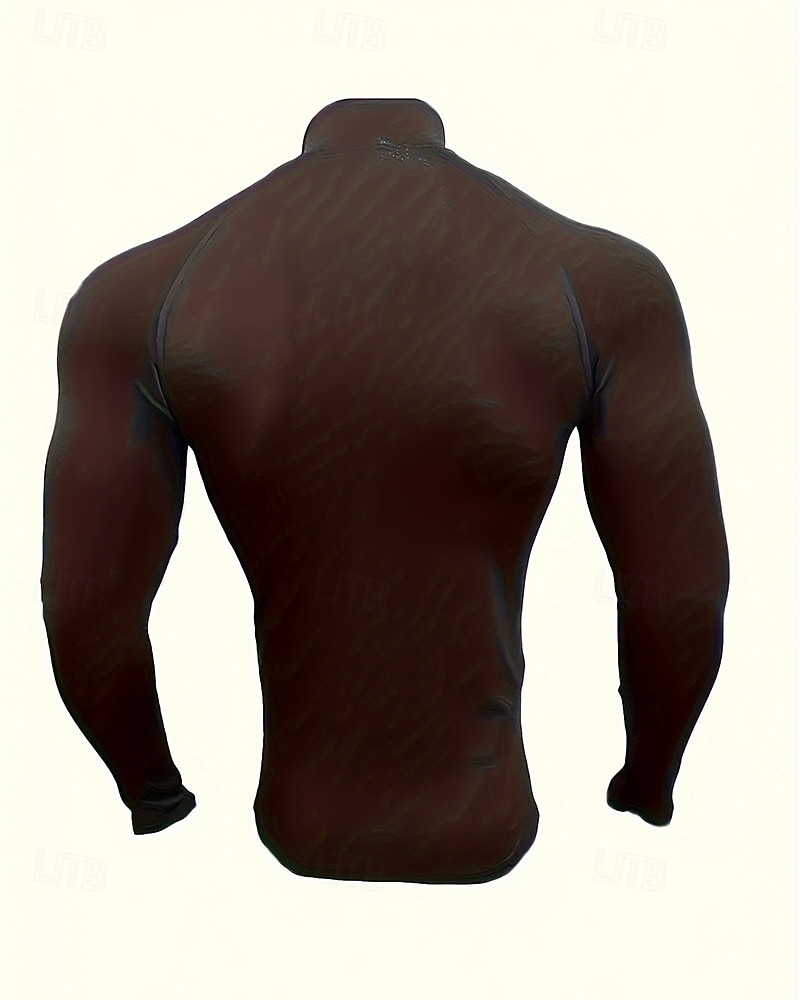 Pánské Jednobarevné Koşu Tişörtü Stahovací tričko Jaro Podzim Zapni Dlouhý rukáv Rychleschnoucí Komprese Odvod vlhkosti Cvičení v tělocvičně Aktivní trénink Cvičení Černá Bílá sportovní oblečení 2026 - $32.99 –P9