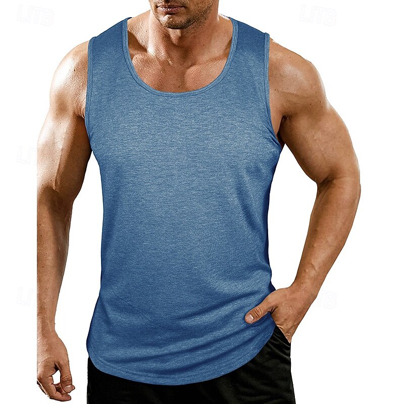 Herr Linne Väst Undertröjor Ärmlös tröja Ärmlös Rundhals Rund halsringning Sommar Alla årstider Slät Mode Grundläggande Klassisk 3 st Slät Ledigt Gym Gata K Topp t-shirt för män 2026 - $39.99 –P12