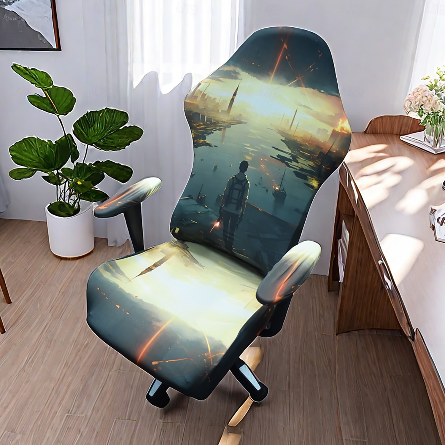 4-teiliger, abnehmbarer Computerstuhlbezug für Gaming-Stühle, einfach zu montieren, Schutzhülle für Bürostühle, Liegestühle und Rennstühle 2026 - $26.99 –P8