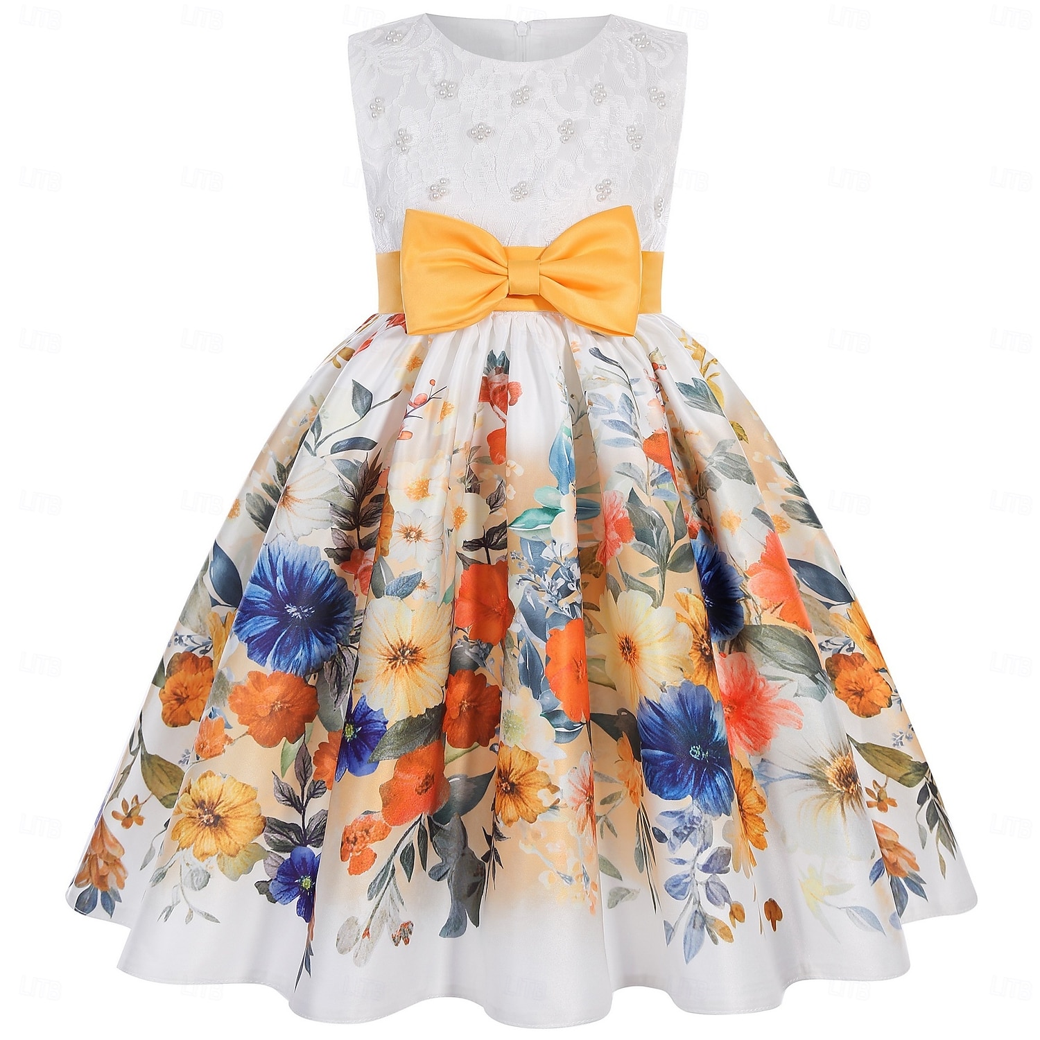Barn Flickor Festklänning Grafisk Ärmlös Kortärmad Speciellt Tillfälle Prinsessa Polyester Festklänning Sommar Vår Barn Gul Purpur Rosenröd 2026 - $38.99 –P15