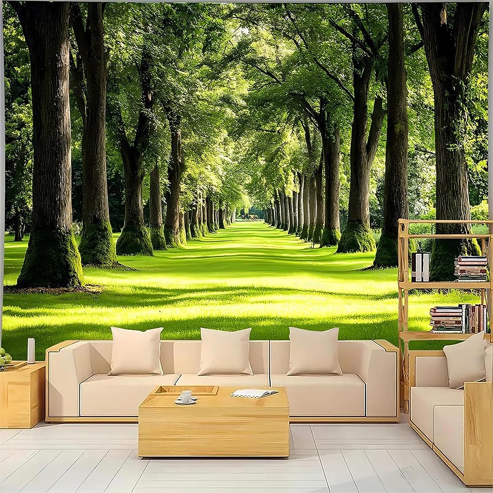 Nature Forest Wall Tapestry Green Tree Avenue Path Sunlit Park Scenery Wall Hanging For Living Room Bedroom Office Home Decor 2026 - $20.99 –P2