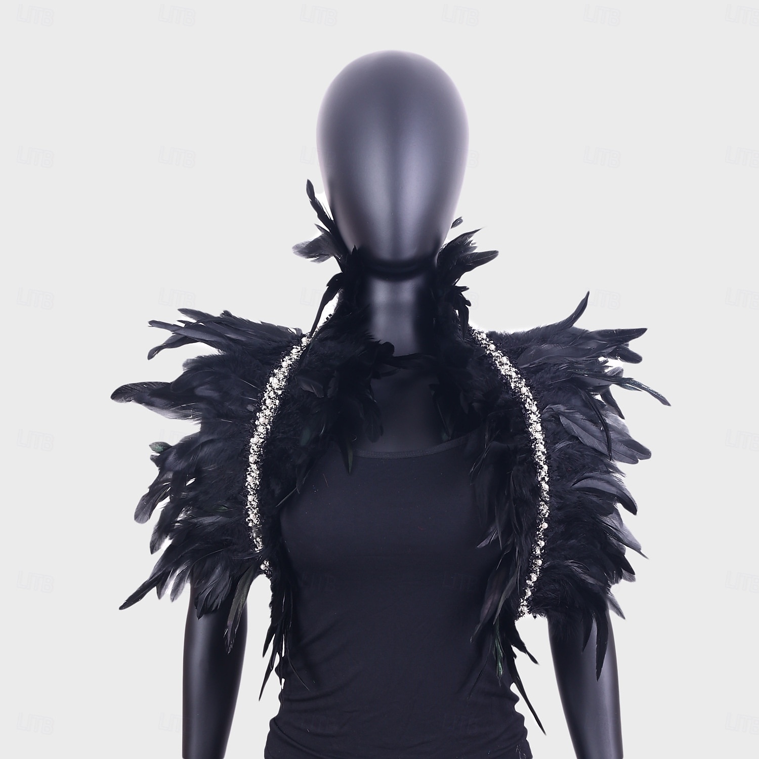 Carnaval 2026 Accessoires de Carnaval de Rio Samba Épaulières Femme Plumes Rouges avec Bord en Strass Costume de Performance Festival Brésilien de 2026 ? $17.99 –P8