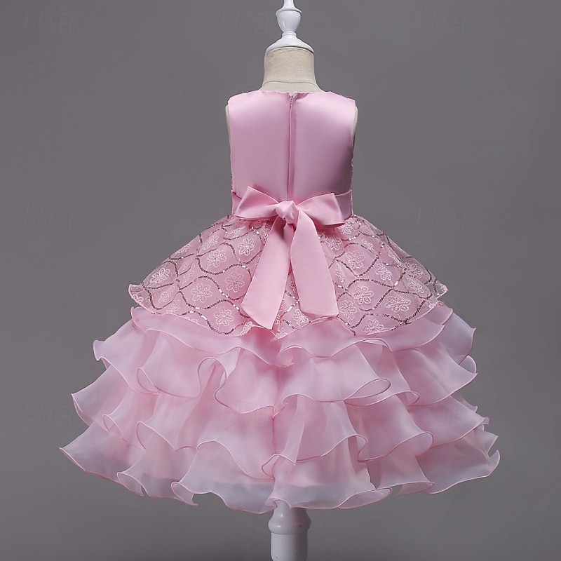 Blumenmädchenkleid Mädchen Formelle Kleidung Hochzeitskleidung Party Hochzeit Formell Mode Prinzessin Schön Kleid für die Erstkommunion Netz Einfarbig Ärmellos Rundhalsausschnitt Blau Weiß Ab 4 Jahren 2026 - $36.99 –P6