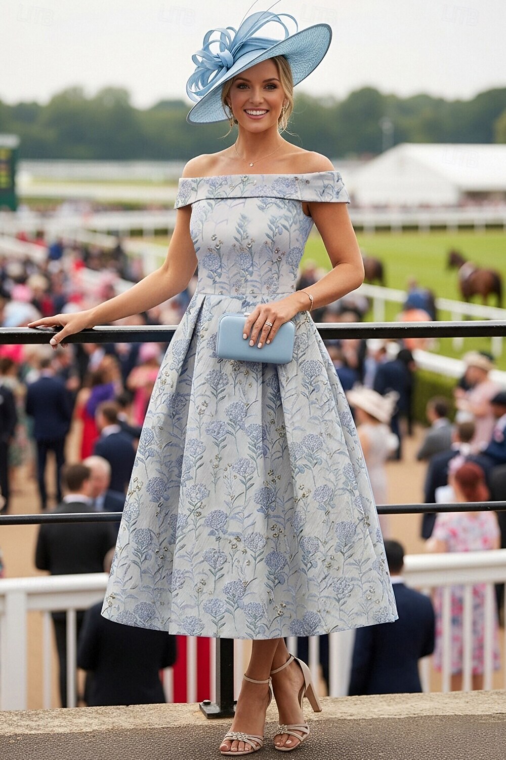 Linha A Até o Tornozelo Vestido de convidada de casamento Vestido formal Vestido de Derby Vestido Para Mãe dos Noivos Sem Manga Ombro a Ombro Elegante Vintage Formal Kentucky Derby Jacquard com Pregas de 2026 por $183.99 –P1