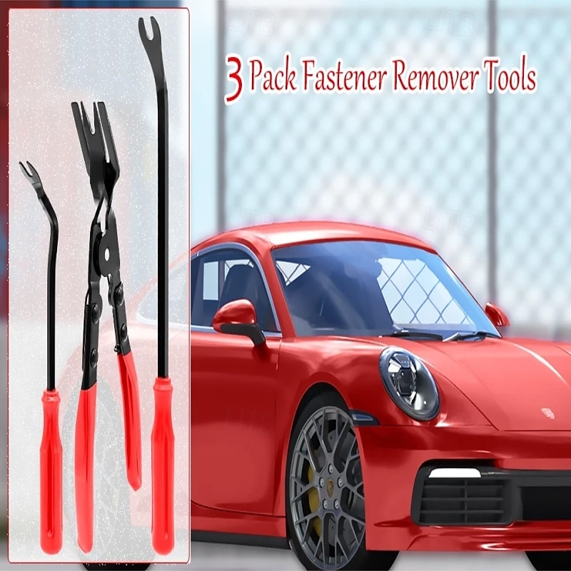 3PCS Car Trim Removal Tool Set, Professional Automotive Clip Pliers & Fastener Remover Tool Kit for Car Door Panel, Upholstery, Plastic Rivets removal, Heavy Duty Pry Tool with Storage Bag 2026 - $22.99 –P7