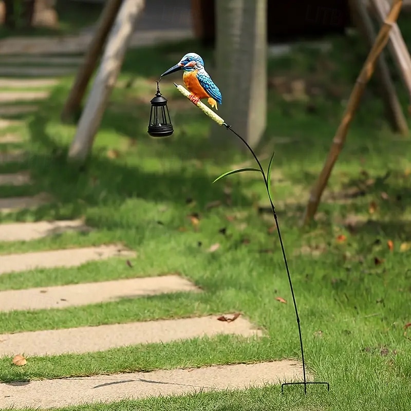 Venkovní solární vodotěsné závěsné světlo s motivem ledňáčka, zářivý vířivý design rákosu, dekorace na zahradu, dvůr, cestu, trávník, farmářský styl, akcentové osvětlení krajiny pro venkovní dekoraci. 2026 - $17.49 –P3