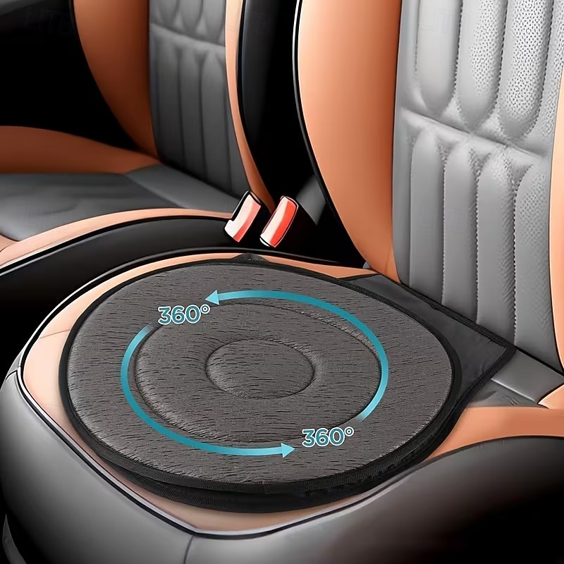 360 astetta kääntyvä auton istuintyyny, jossa on pehmeä polyesterineulottu kangas, kevyt ja kannettava muotoilu, tarjoaa mukavaa tukea kaikkina vuodenaikoina ajoneuvossasi ja mahdollistaa helpon 2026 - $21.99 –P2