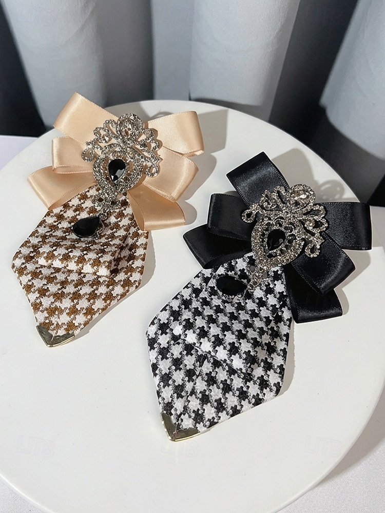 بروش ربطة عنق رجالي من البوليستر - لونان - إكسسوار أنيق لحفلات الزفاف والمناسبات بتفاصيل مزخرفة 2026 - $11.99 –P4