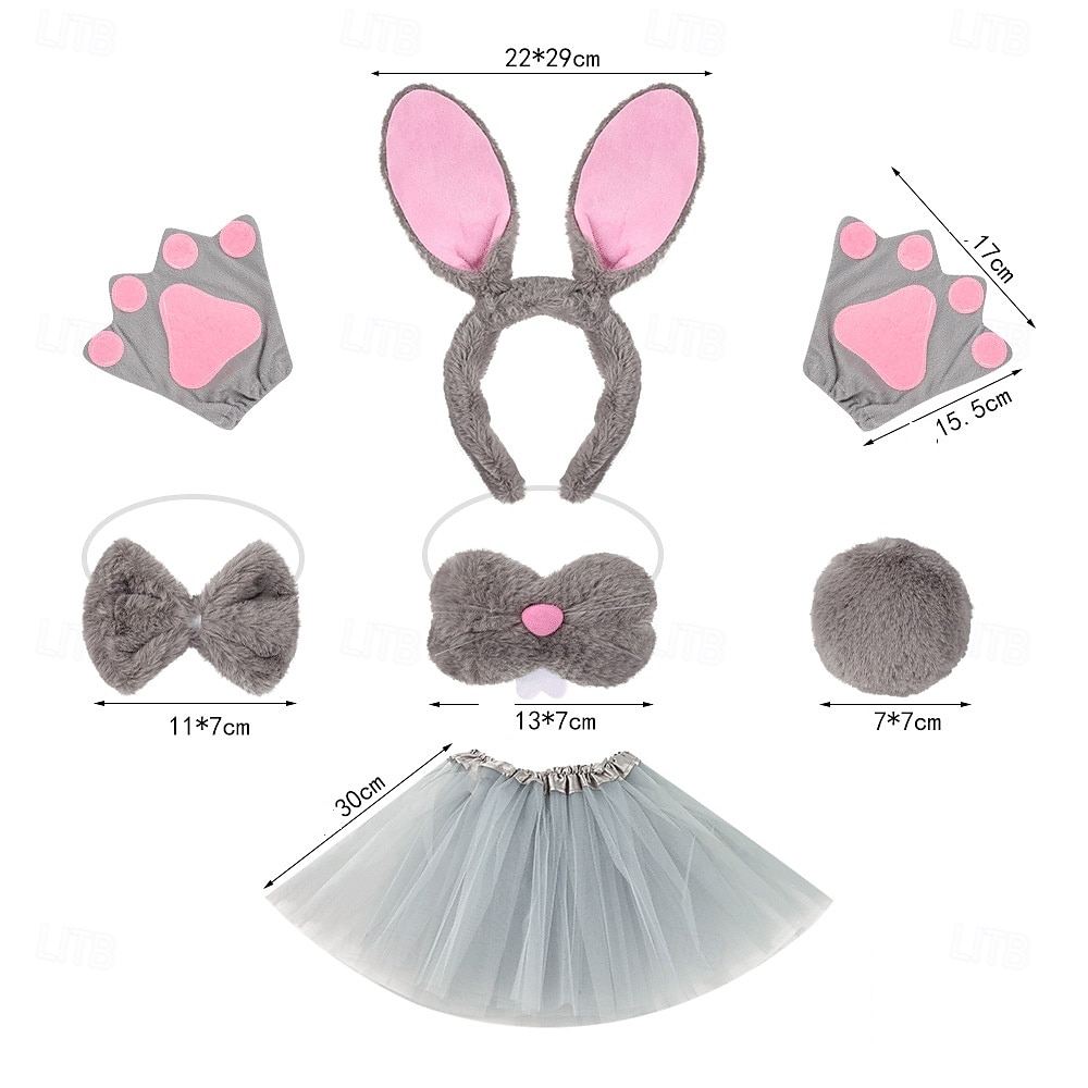 Mehre Accessoires Tier Kaninchen Osterhase Lustig Kinder Mädchen Halloween Karneval Karneval Party Verkleiden 2026 - $23.99 –P2