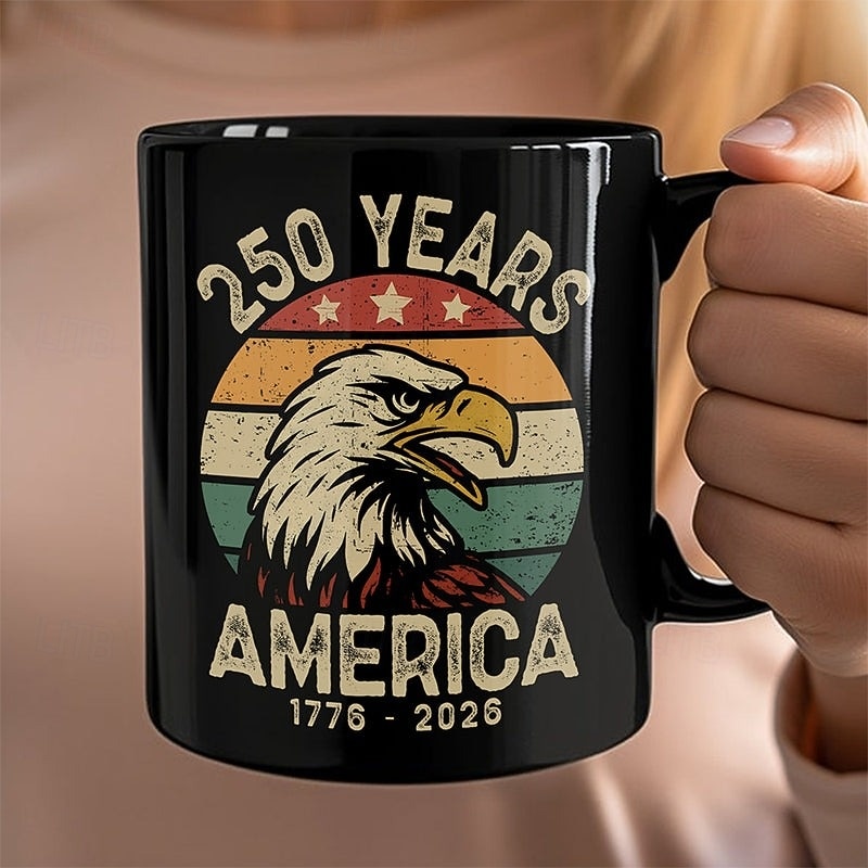 Taza del 250.º aniversario de Estados Unidos, regalo patriótico, taza de café de cerámica del semiquincentenario, 1776-2026, Estados Unidos 250, Día de la Independencia, regalo del 4 de julio para 2026 - $16.99 –P5