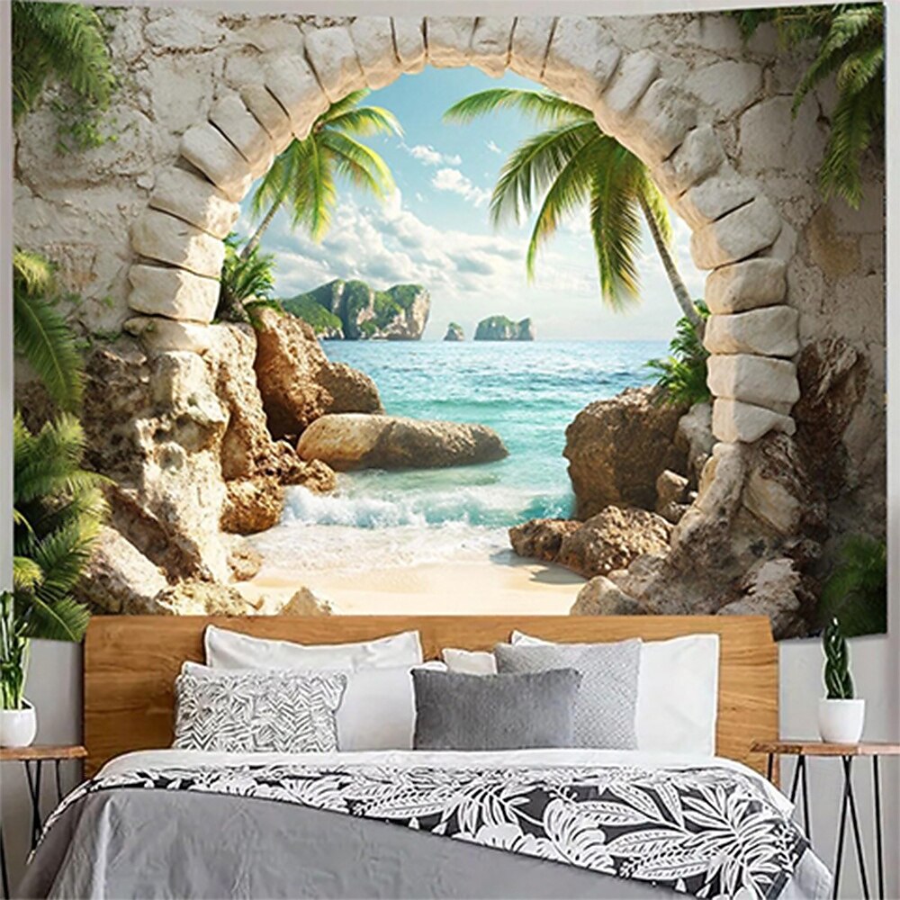 tapisserie Bannières Couverture Plage 3D Chambre Salon Dortoir Chambre d'adolescents Résidence universitaire Porche mural Décoration d'intérieur de 2026 ? $20.99 –P5