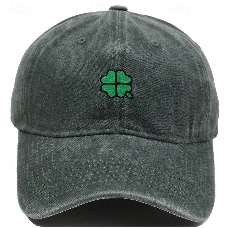 Unisex Cappellino da Baseball Blu chiaro Esercito verde Cotone Ricamato Protezione UV Clover Casual Quotidiano Casual Festa di San Patrizio Casuale Quotidiano San Patrizio Tinta unica Quadrifoglio del 2026 a $9.49 –P5