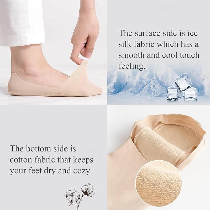 6 Pair Thin No Show Socks Womens Nylon Non Slip Low Cut Invisible Liner Footies Thin Silk Socks for Flats Loafers Lightweight 2026 - $5.99 –P2