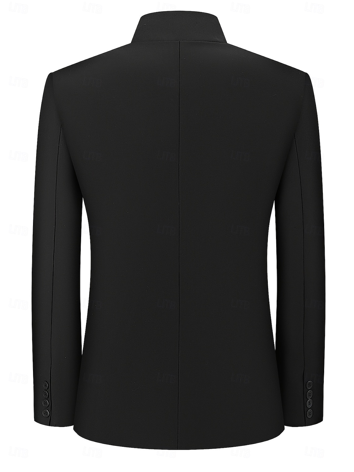 Hombre Chaqueta americana Casual Diario Exterior Moda Estilo Chino Primavera Todas las Temporadas POLY Color sólido Minimalista Moda Botonadura Simple Frente abotonado Chaqueta de sport Negro 2026 - $66.99 –P4