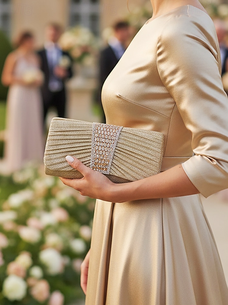 2026年 女性用スパンコール付きポリエステル製イブニングクラッチ - マルチカラー - チェーンストラップ - 結婚式やパーティーに最適  コレクション – $18.99 –P1