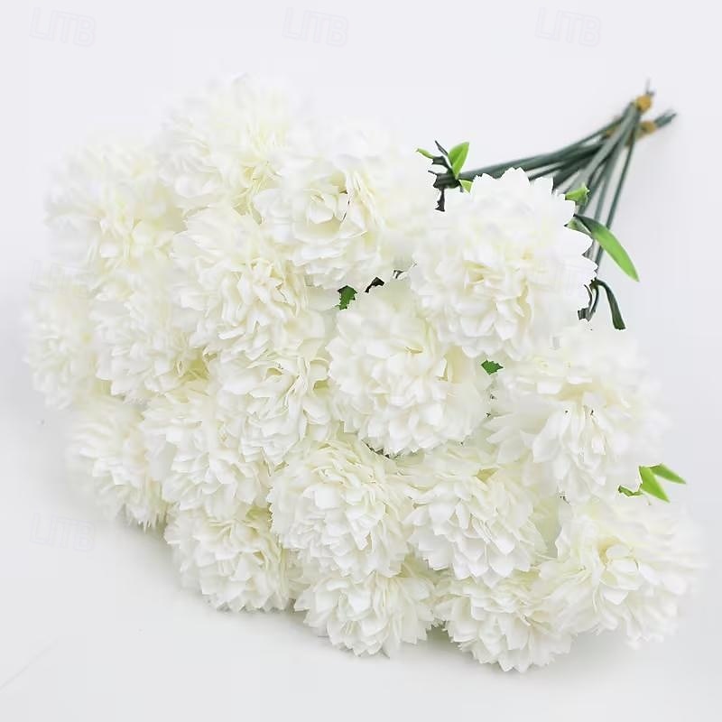 18 Bunches Multicolor Realistic Artificial Chrysanthemum Flowers - Maintenance-Free Faux Floral Arrangement Bouquet in White Red Pink Yellow Green-Gray - Suitable for Home Wedding Party Table Centerpiece 2026 - $16.99 –P9