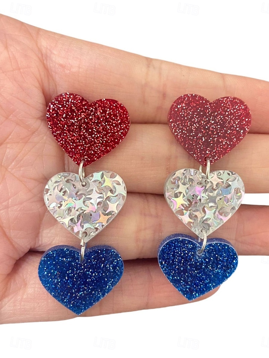 1 Pair Dangle Earrings For Women's Daily Street Festival Acrylic Geometrical Alphabet Shape Star 2026 - $8.49 –P2