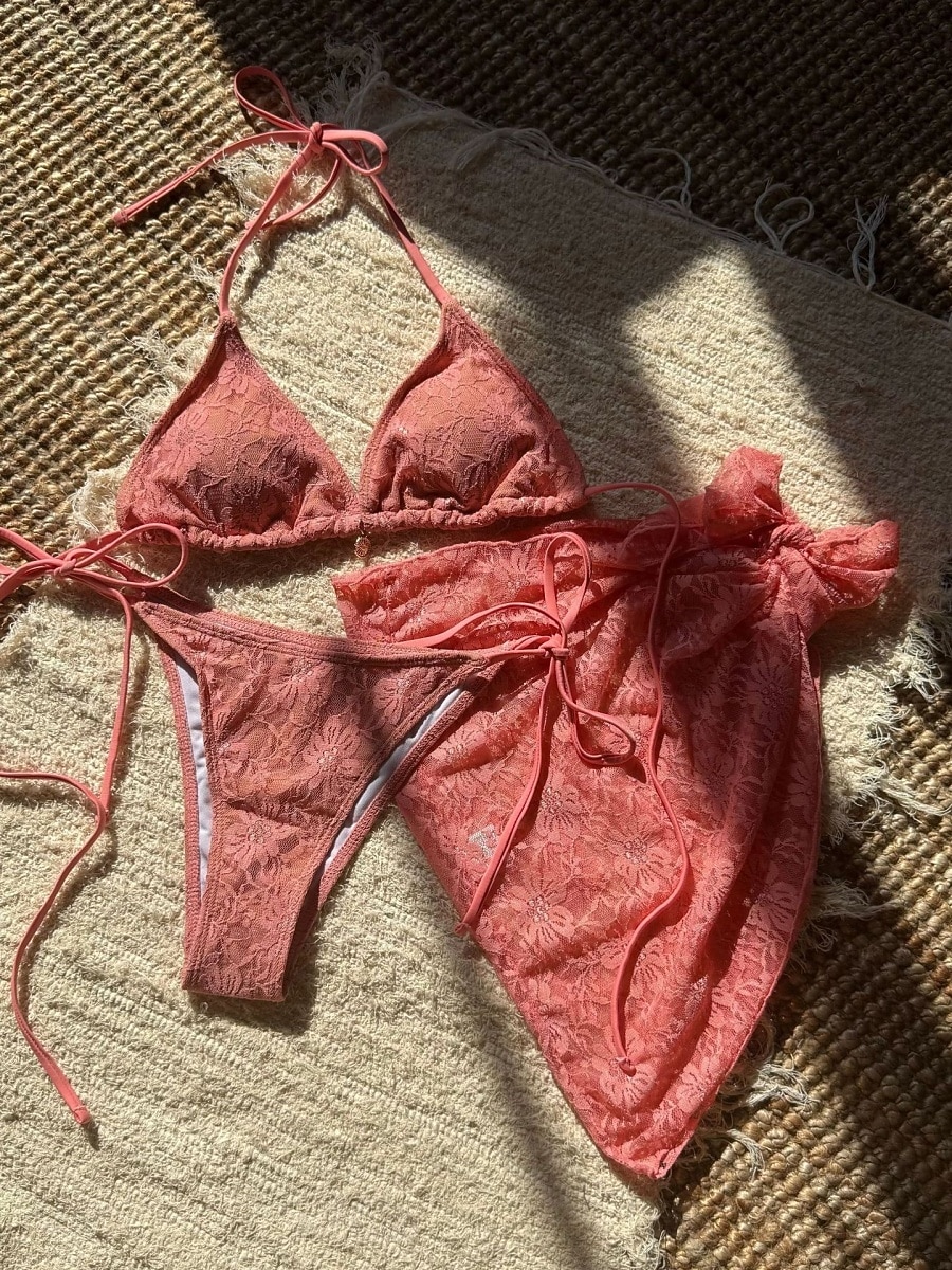 Damen Badeanzug Bikini Dreiteilig Rock Bademode Schlank Rückenfrei Urlaub Strandbekleidung Einfarbig Neckholder Ärmellos Badeanzüge 2026 - $25.99 –P14
