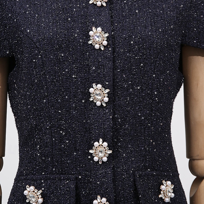 Mermaid Trumpet Ankle Length Derby Dress Mother of the Bride Dress Short Sleeve High Neck Elegant Kentucky Derby with Flower 2026 - $137.99 –P15