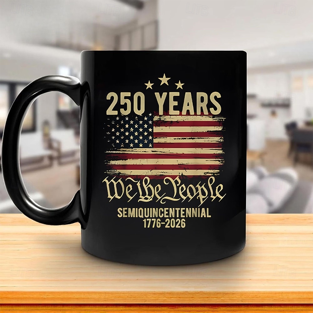 Патриотическая кружка к 250-летию Соединенных Штатов, керамическая кофейная кружка к полувековому юбилею, 1776-2026 Америка 250, подарок на День независимости 4 июля для мужчин и женщин, для 2026 - $16.99 –P4