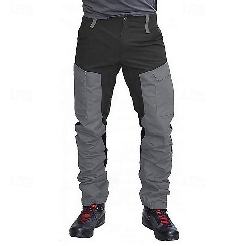 Men's Cargo Pants Cargo Trousers Combat Trousers Hiking Pants Buttons Multi Pocket Elastic Cuff Color Block Comfort Quick Dry Casual Daily Holiday Sports Fashion Purple Orange 2026 - $24.99 –P4