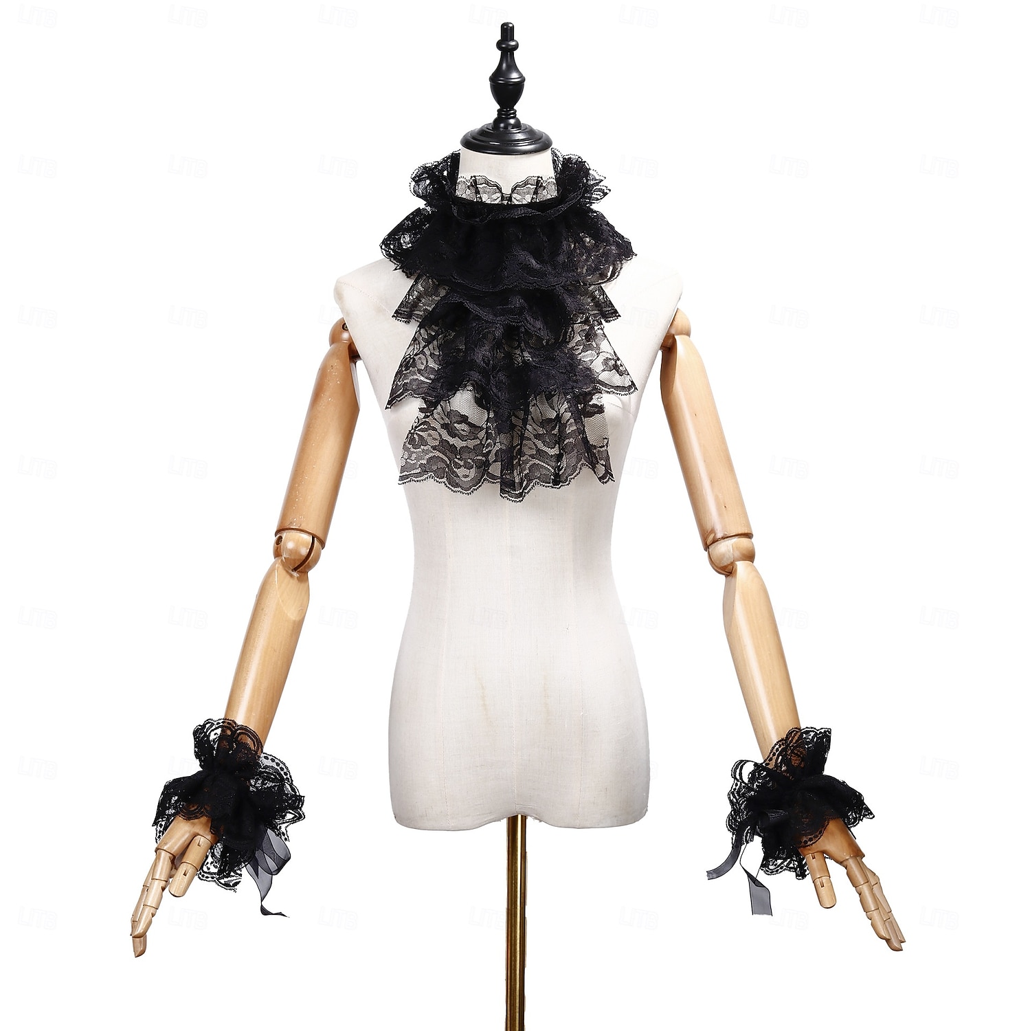 Vintage Rococó Victoriano Cuello Gorguera Princesas Dama Disfraz Mujer Carnaval Víspera de Todos los Santos Feria del Renacimiento Adultos Más Accesorios 2026 - $37.99 –P8
