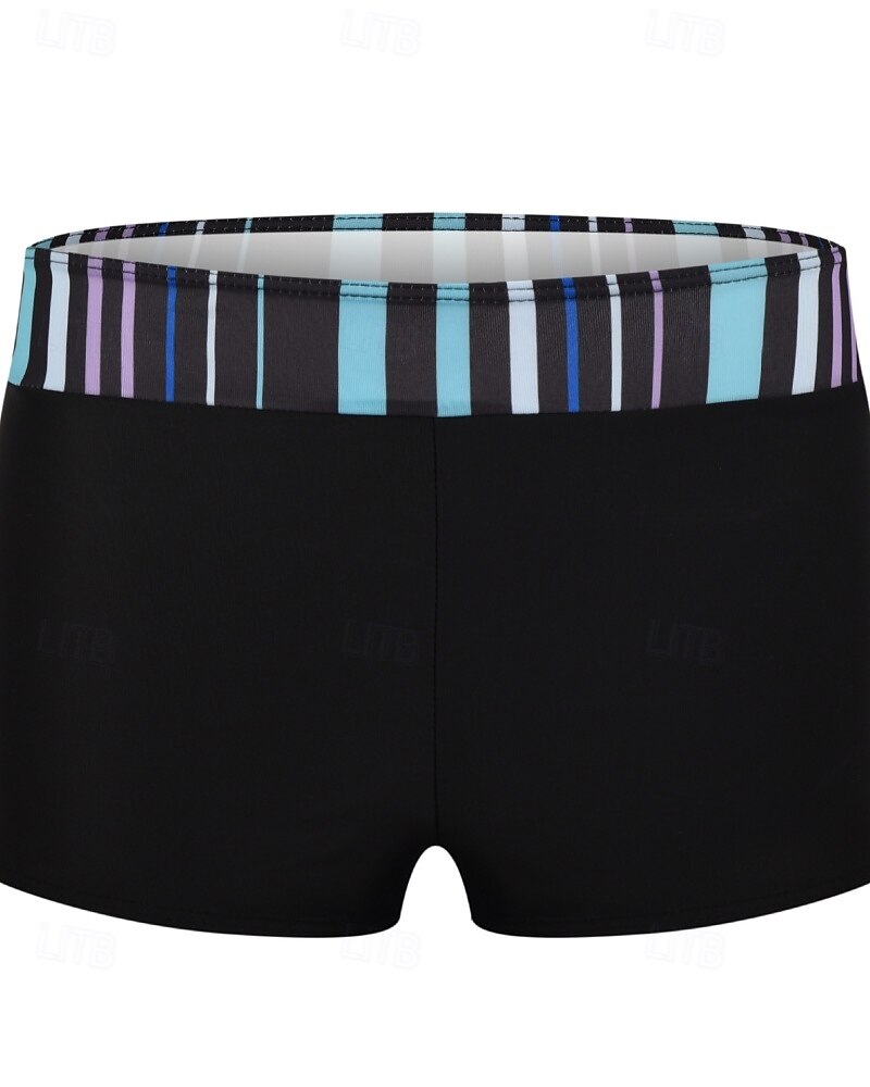 2026年 女性用 ミディアム サーフィン用タンキニ＆ビキニ 水着 タンキニ 縞柄 オープンバック UVプロテクション 弾性ある ノースリーブ スイムウェア サーフィン 潜水 水泳 夏  コレクション – $18.99 –P7