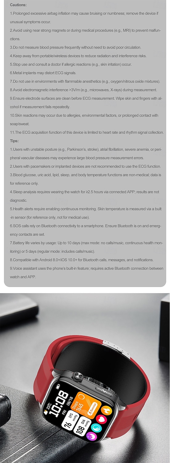 iMosi S101 Reloj inteligente 2.06 pulgada Smartwatch Reloj elegante Bluetooth Podómetro Recordatorio de Llamadas Seguimiento de Actividad Compatible con Android iOS Hombre Llamadas con Manos Libres 2026 - $168.99 –P7
