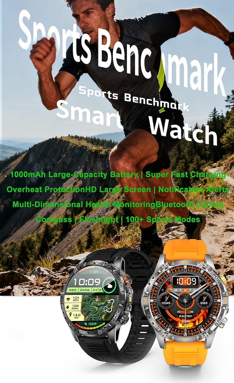 iMosi YK16 Montre intelligente 1.7 pouce Montre connectée avec appels Bluetooth Podomètre Rappel d'appel Moniteur d'Activité Compatible avec Android iOS Unisexe Longue Veille Appels Mains Libres de 2026 ? $65.99 –P1